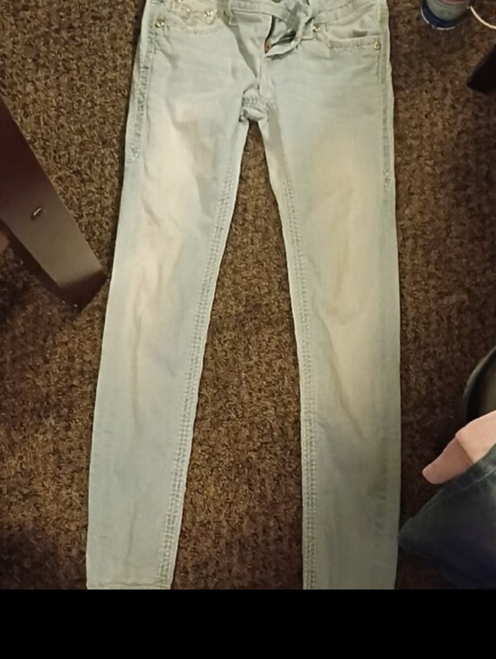 Rock Revival Light Blue Embellished Skinny Jeans